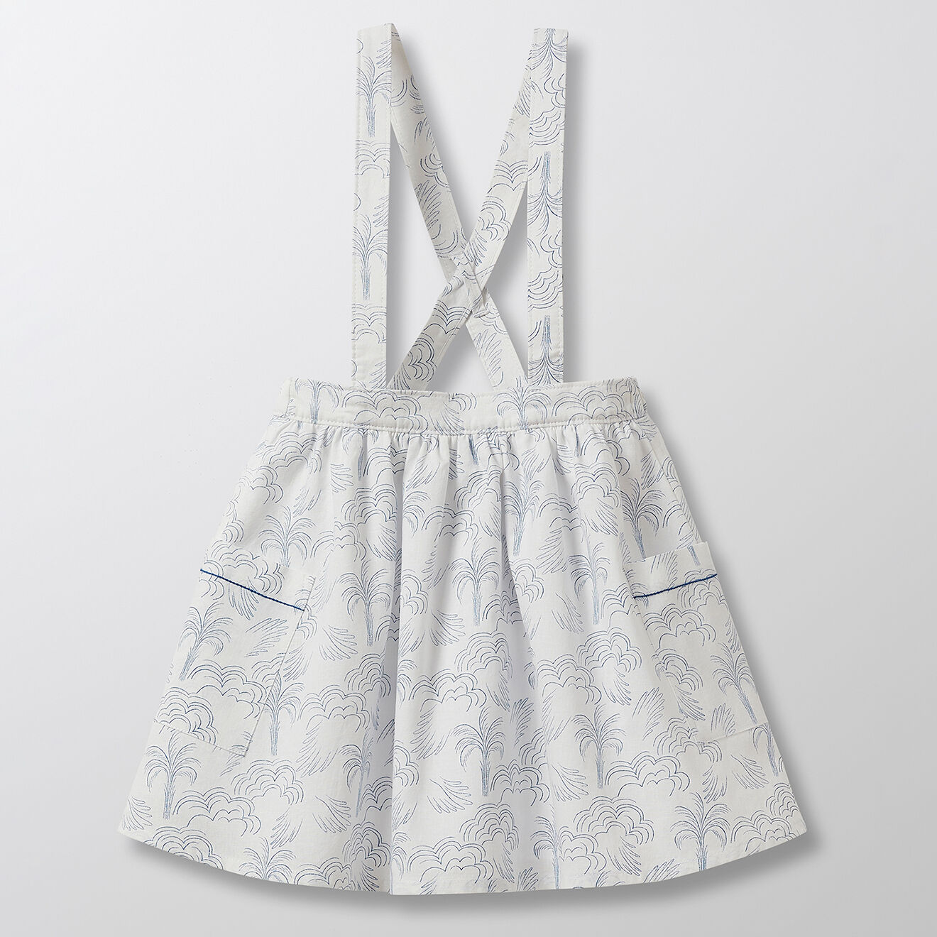 Cyrillus Jupe à poches en Coton & Lin blanche