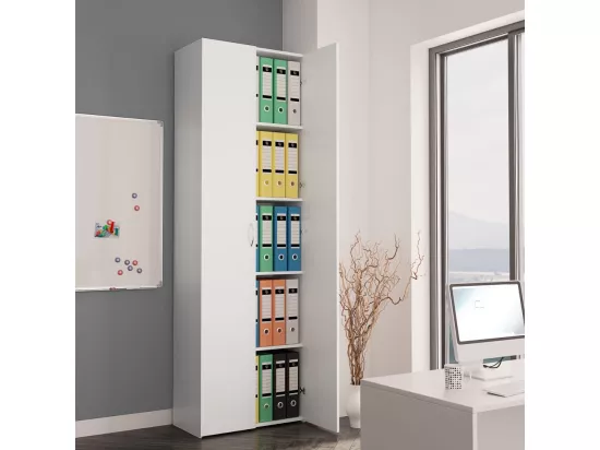 Armoire de bureau Blanc 60 x 32x190