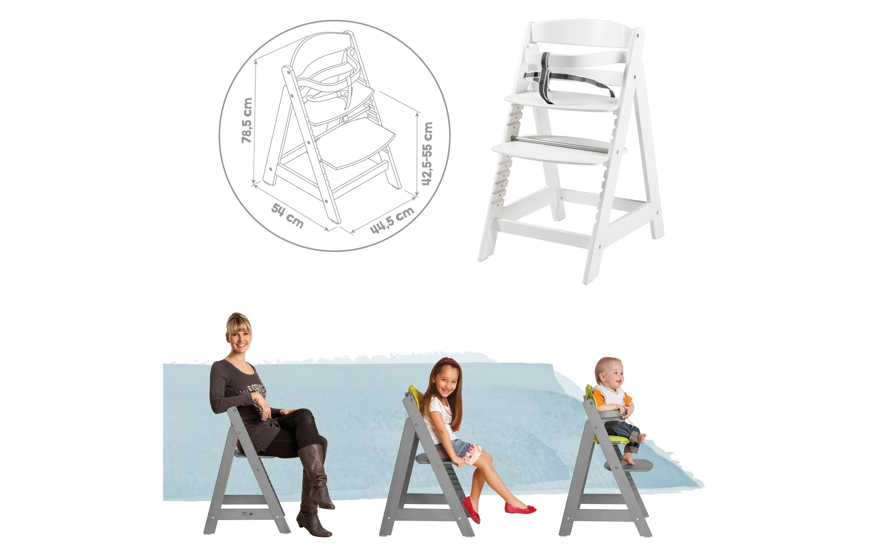 Treppenhochstuhl Sit Up Click WeissHochstuhl mit mitwachsenden, innovativen Klickverschluss