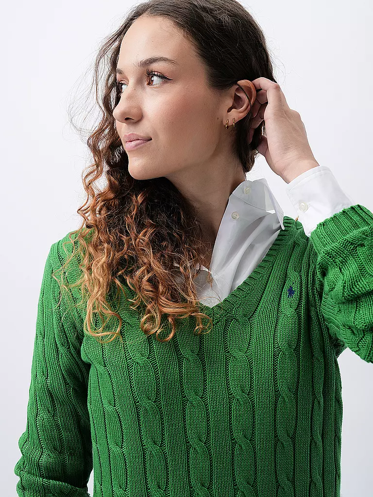 POLO RALPH LAUREN Pullover Slim Fit KIMBERLY grün