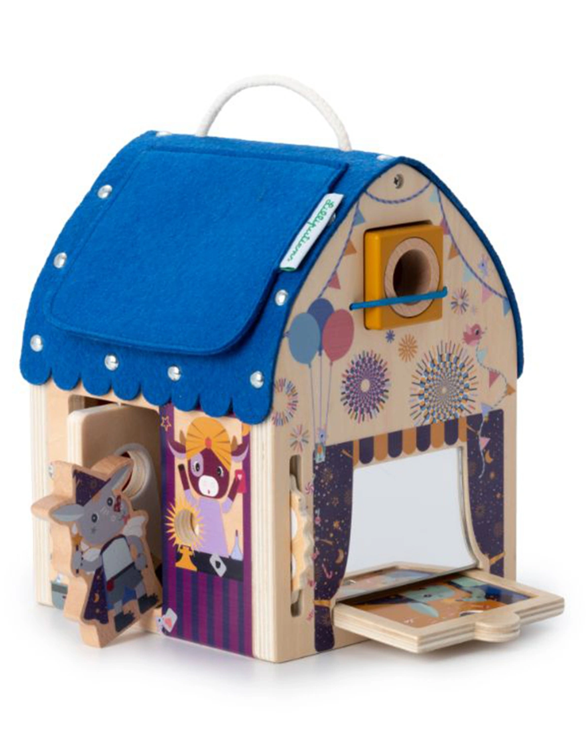 Holz-Aktivitätsspielzeug JOES HAUS (15x15x20)
