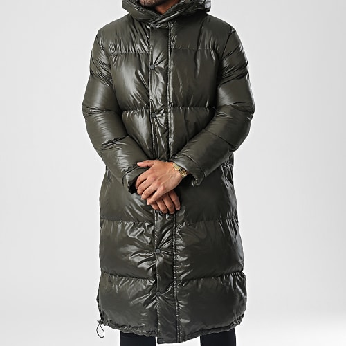 Doudoune Longue A Capuche VS-J11 Vert Kaki
