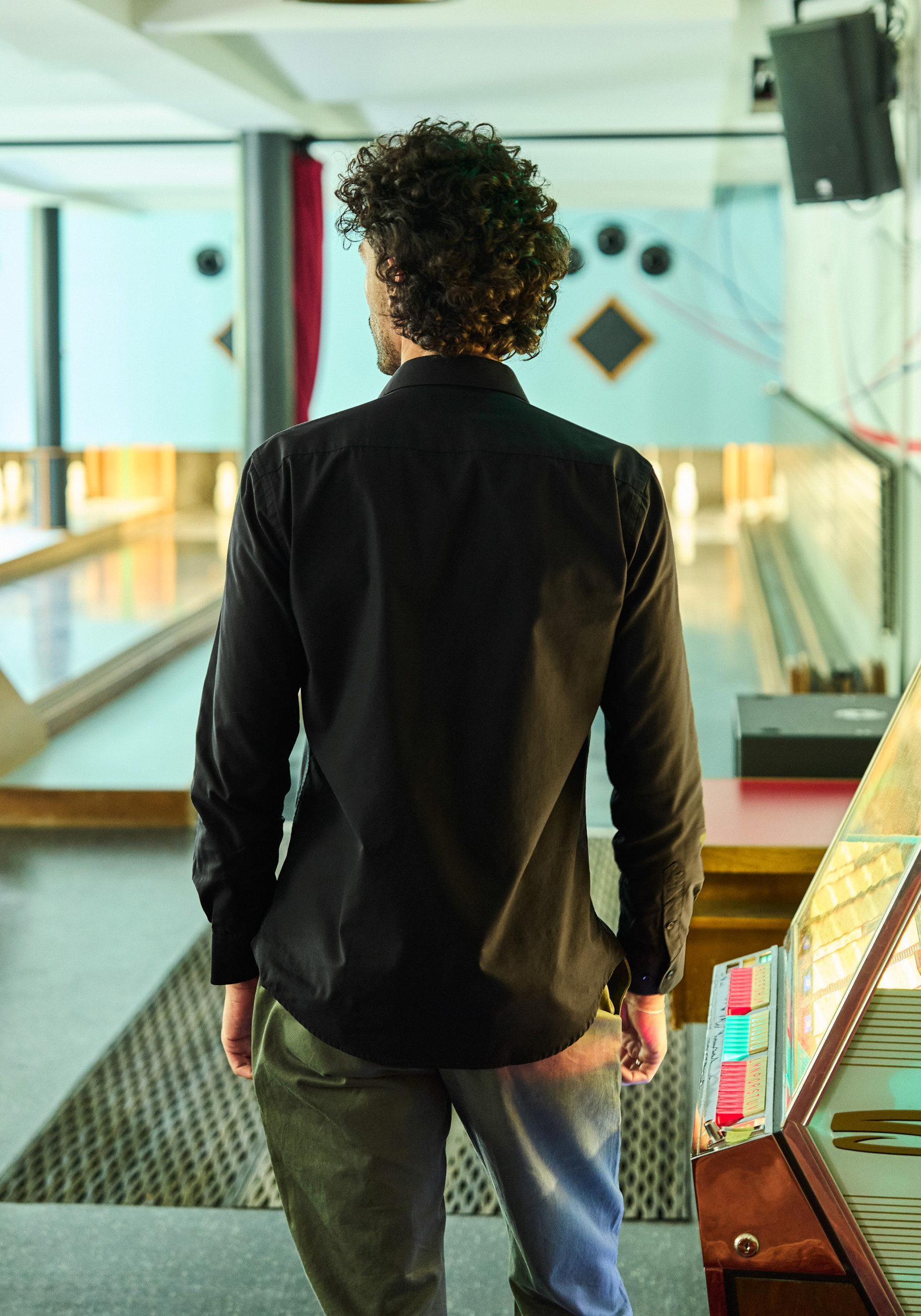 Carpasus Klassisches Herren-Hemd Slim Fit Schwarz