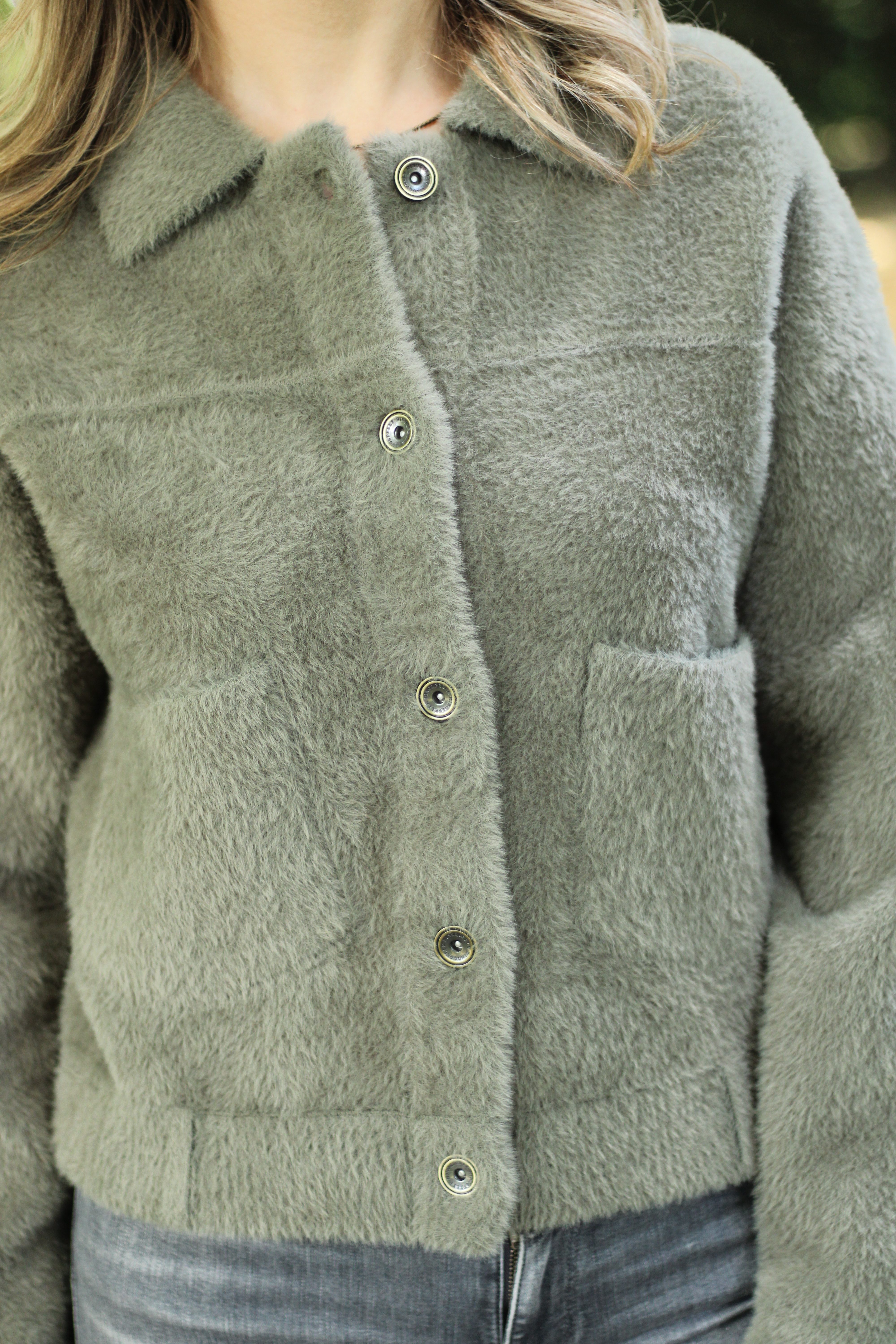Rino & Pelle - Bubbly Boxy Jacket - Green Ash