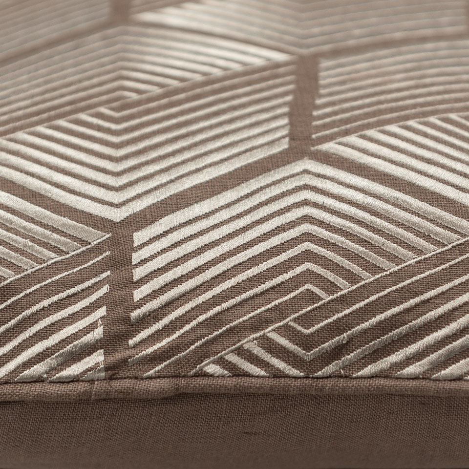 Kussen linnen Art Deco mocca