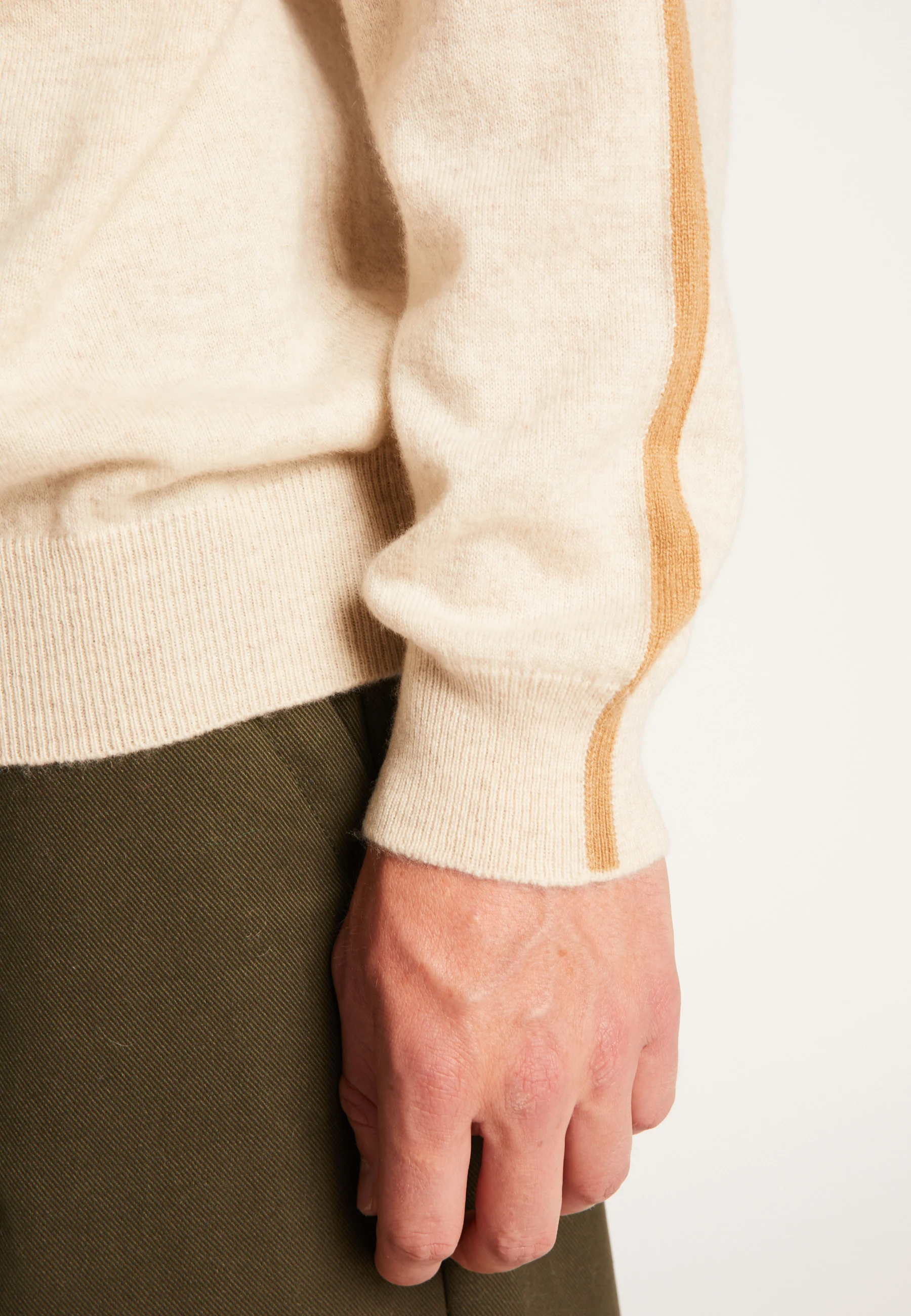 TAULEDAH24 - Pull col rond en cachemire | Beige