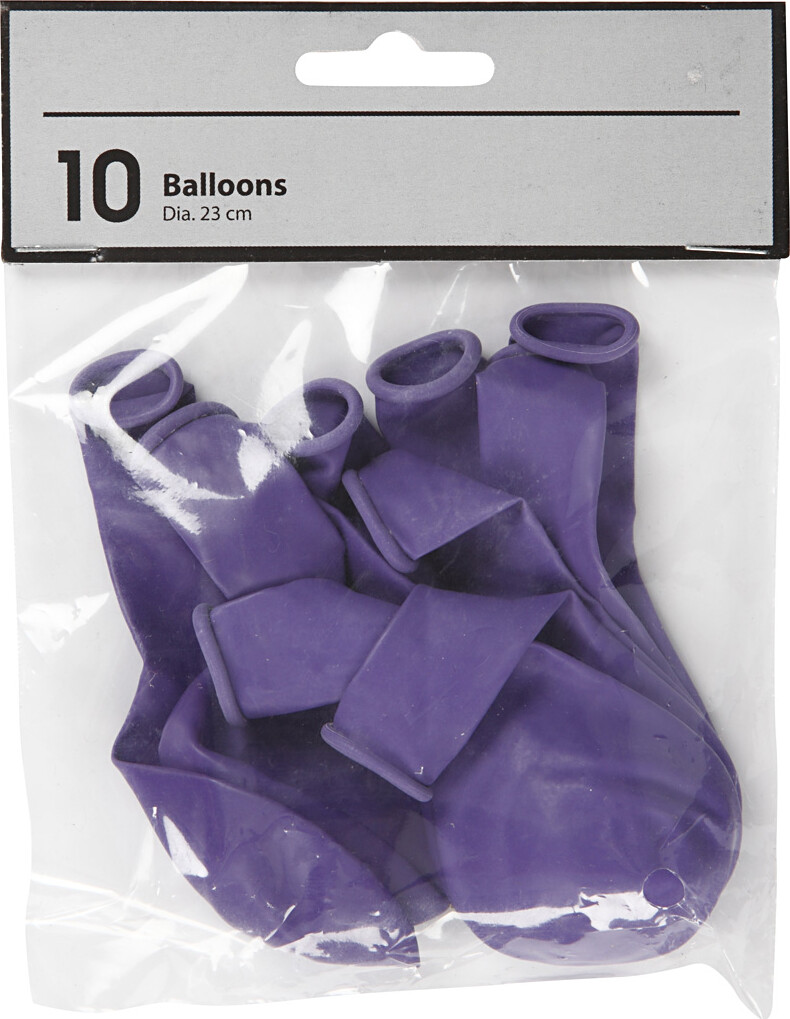 Lilla Balloner - Runde - 10 Stk