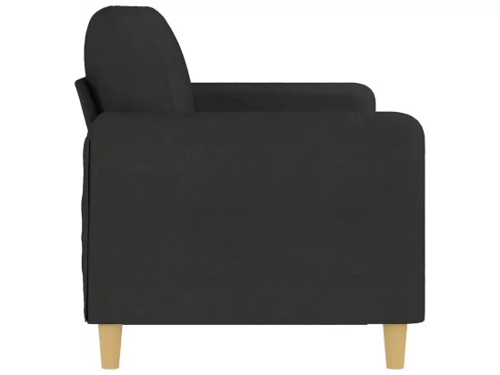 Canapé à 3 places Noir 180 cm Tissu