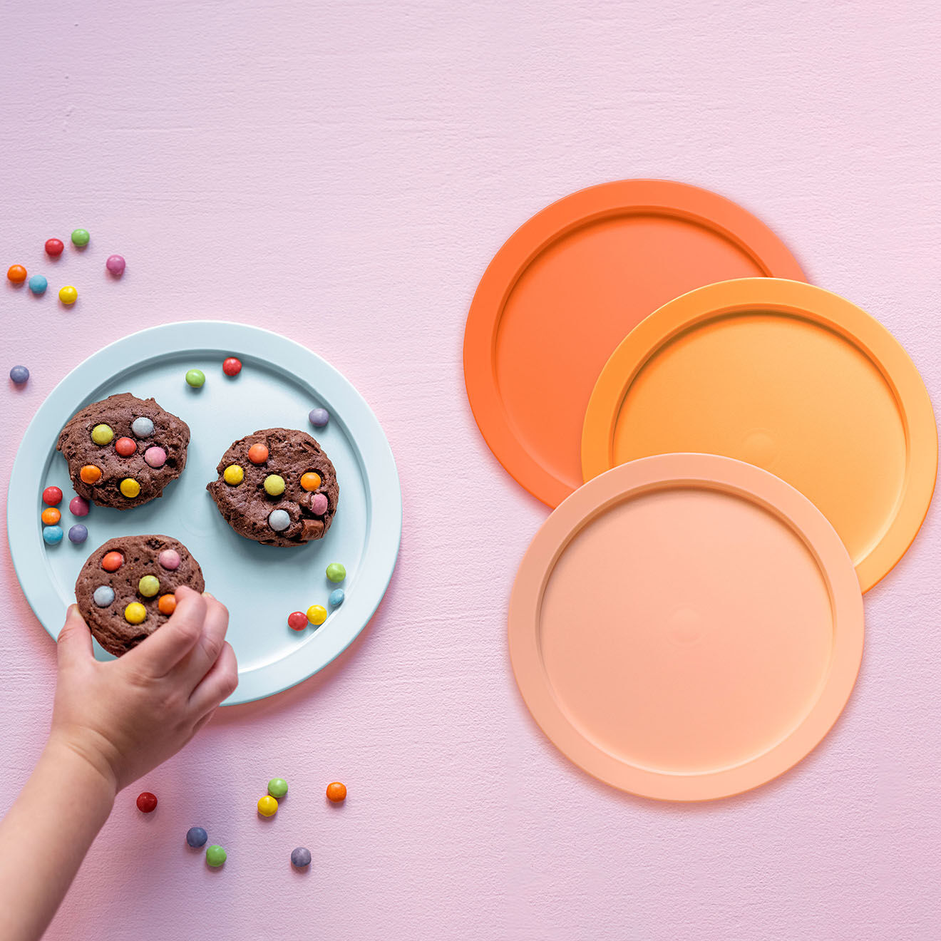 Tupperware 4 Assiettes enfant Tupperkids multicolores - 19x19x25 cm