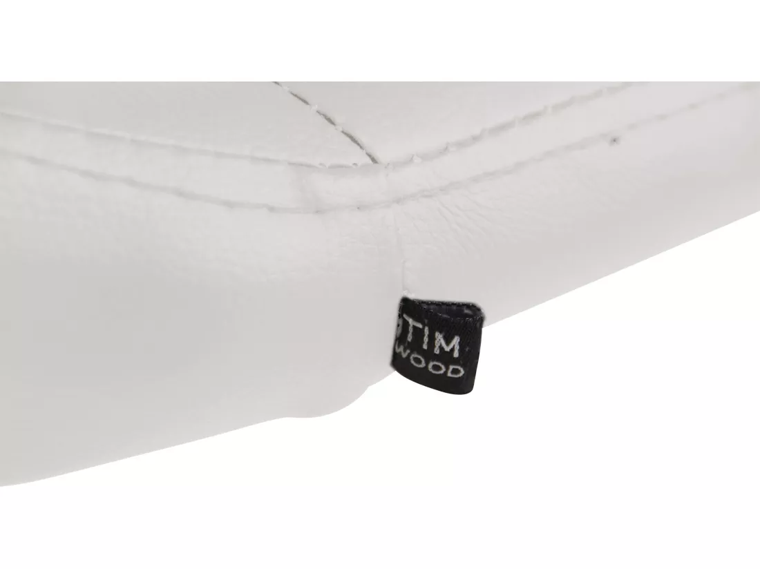 Chaise gondole - Similicuir & Métal noir mat - Blanc - Welland