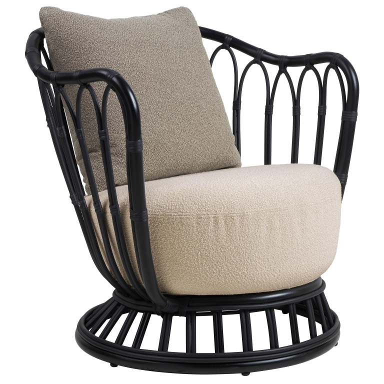 Gubi Grace Outdoor Lounge fauteuil Black