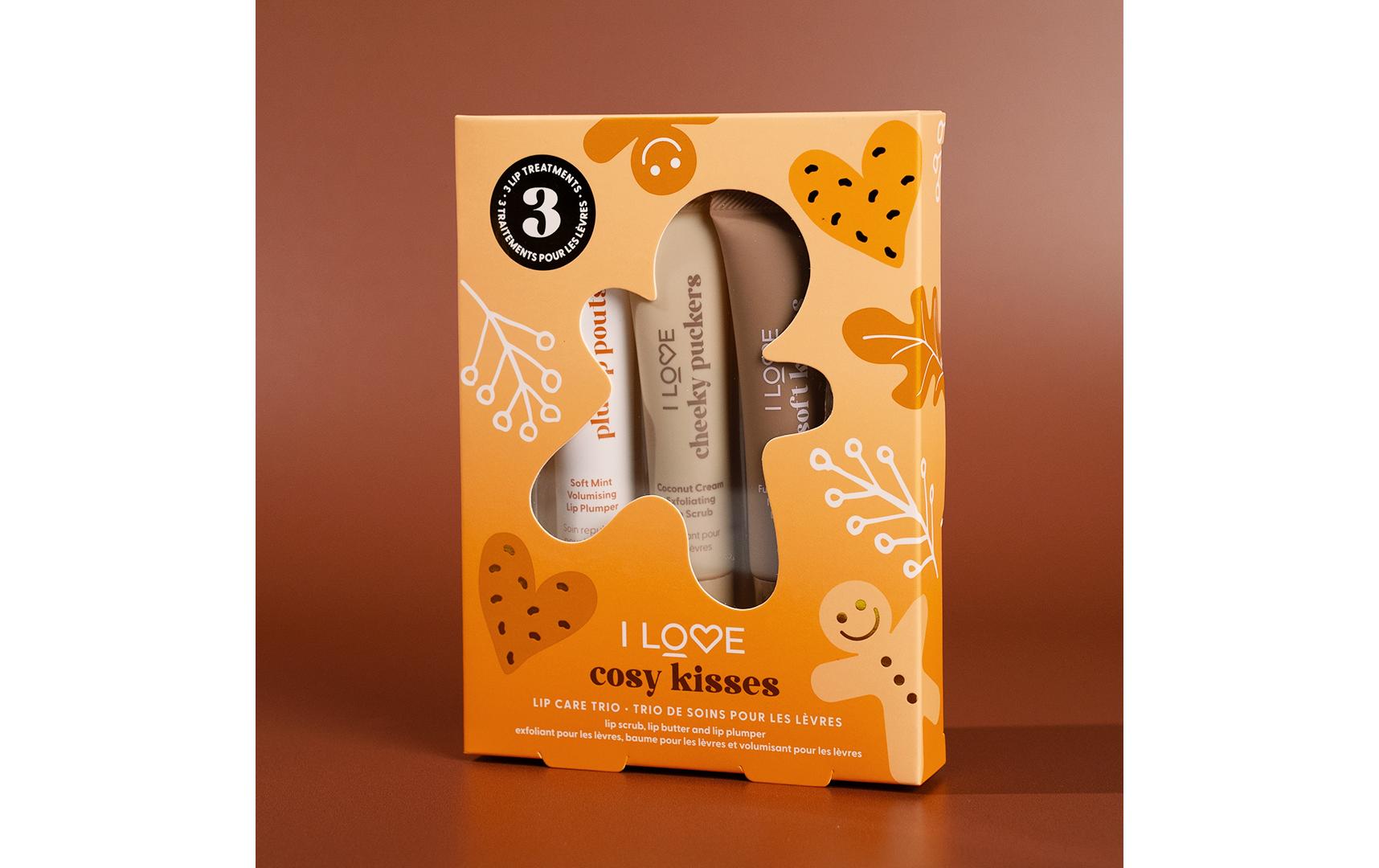 Geschenkset Cosy Kisses 3-teiligGeschenkbox mit hochwertigen Artikeln zur Lippenpflege