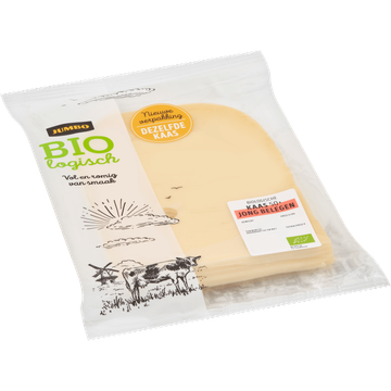 Jumbo Biologische Kaas Jong Belegen 50+ Plakken ca. 200 g