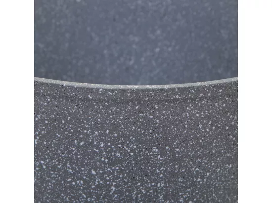 Poêle en aluminium - D. 20 cm - Effet pierre grise