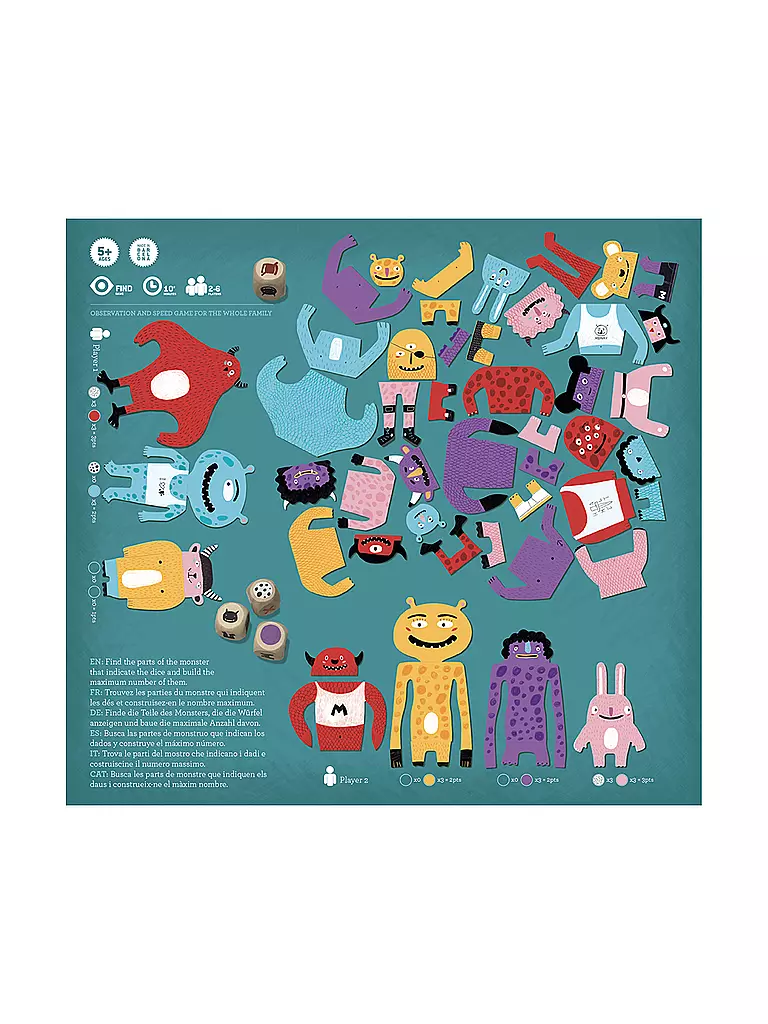 LONDJI Kartenspiel MY MONSTERS bunt
