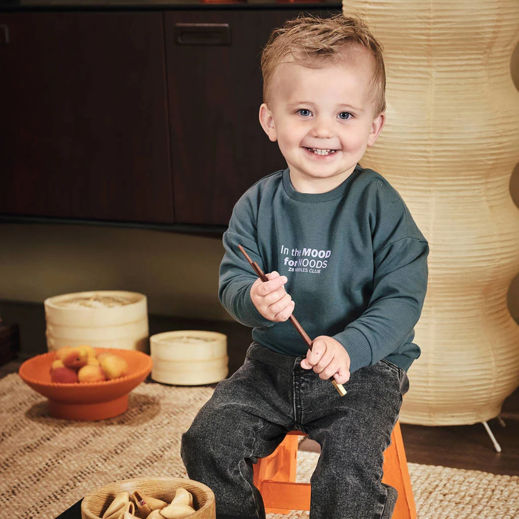 Z8 mini sweater Jurgen met backprint groen