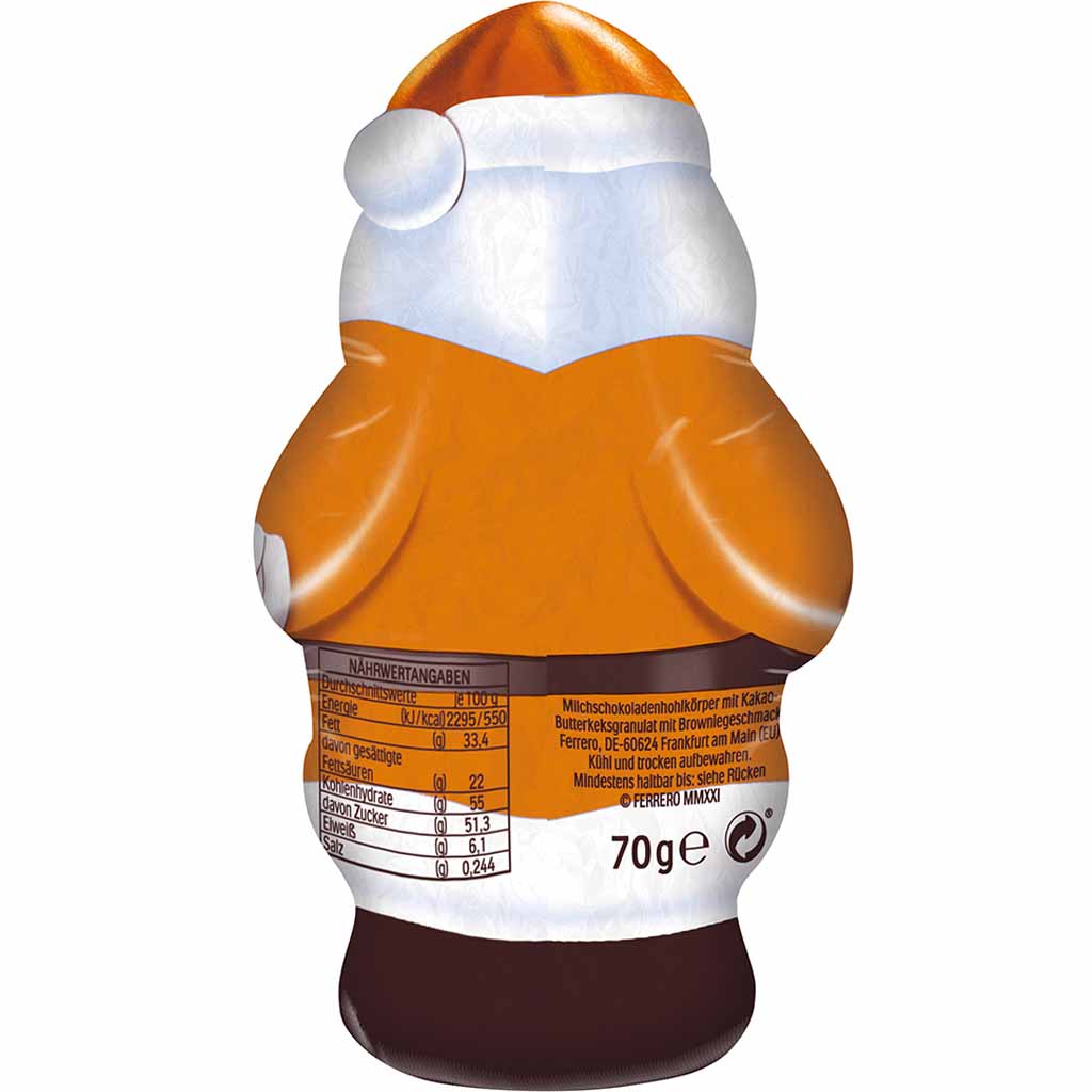 Ferrero Küsschen Weihnachtsmann Brownie Style 18x70g=1260g MHD:20.4.25
