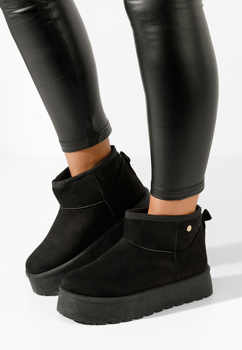 Bottes à plateforme noires Agnesa