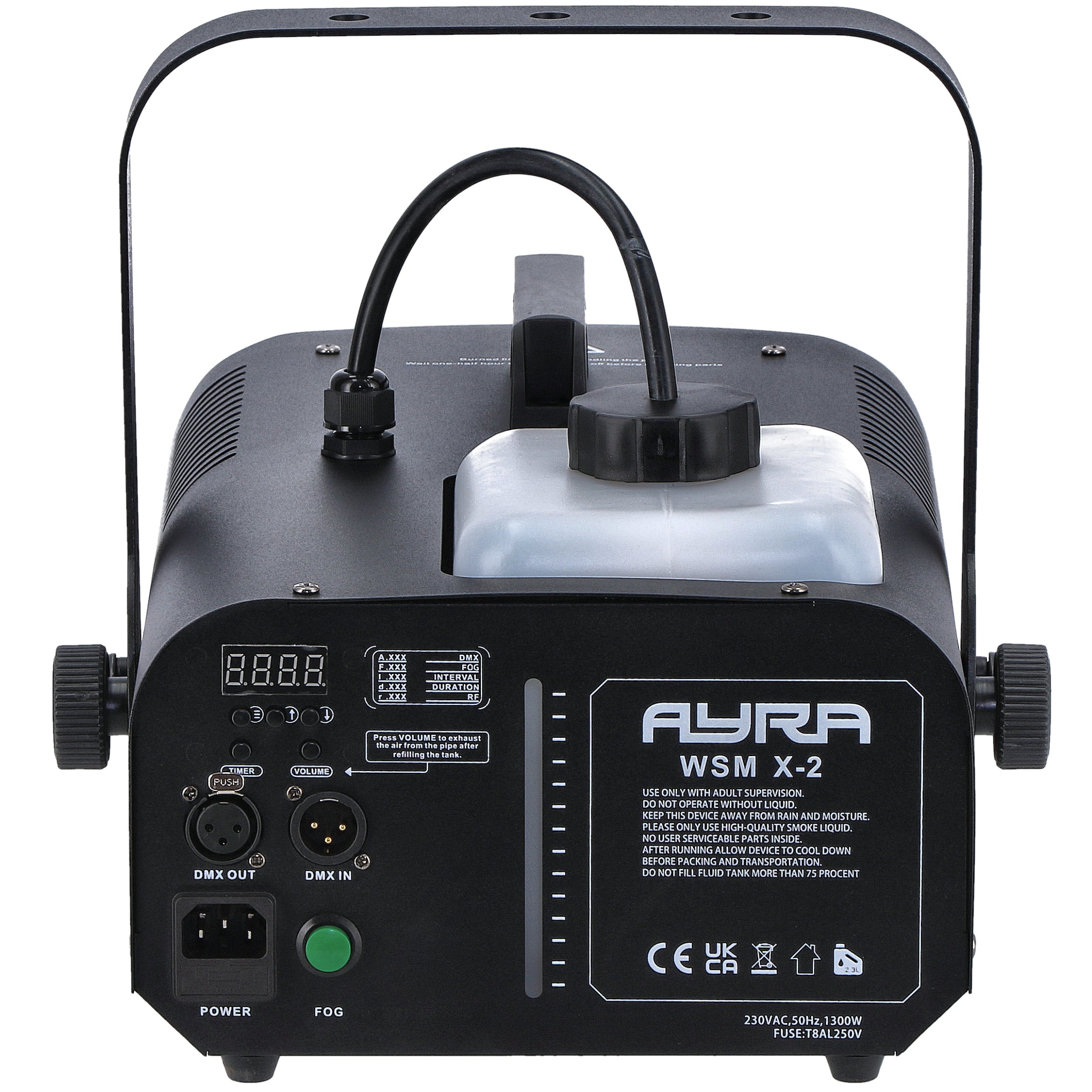 Ayra WSM X-2 rookmachine 1200W DMX + remote