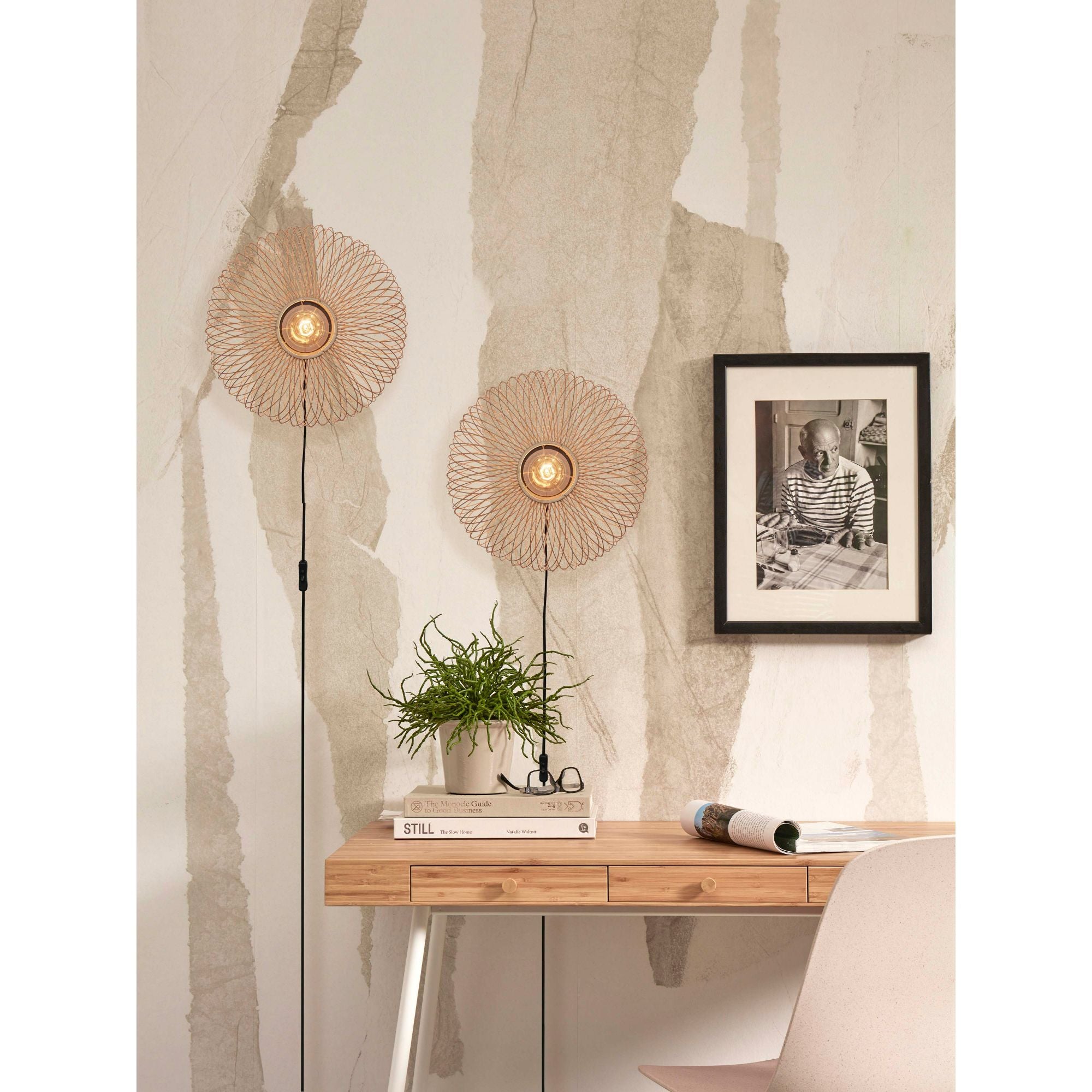 GOOD&MOJO Wandlamp Cango - Bamboe - Ã40cm