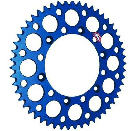 Couronne Renthal Ultra light Anodise bleu Anti boue 47 dents