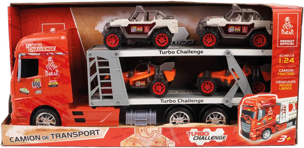 CAMION DAKAR AVEC 4 AUTOS