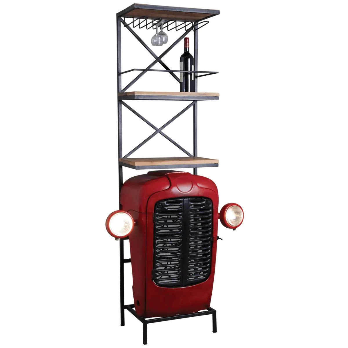 Aubry Gaspard Meuble bar tracteur - Rouge