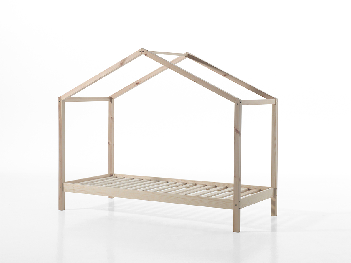 Hausbett DALLAS 3 - natur - Kiefer massiv - 90x200 cm