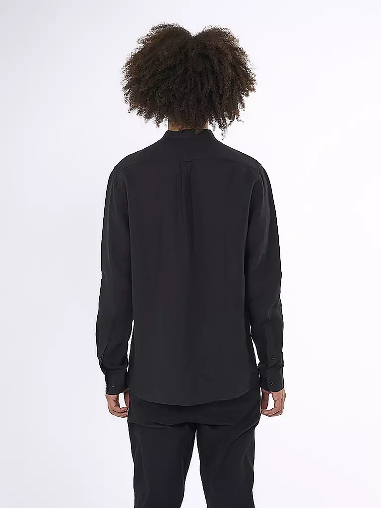KNOWLEDGE COTTON APPAREL Leinenhemd schwarz
