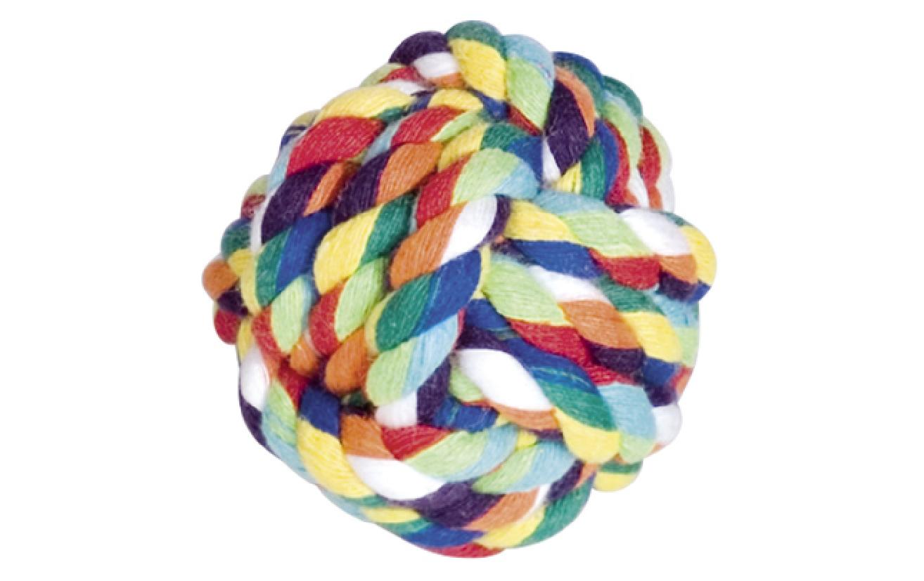Hunde-Spielzeug Knotenseil-Ball, MehrfarbigSpielseil für Hunde – Ø 5 cm