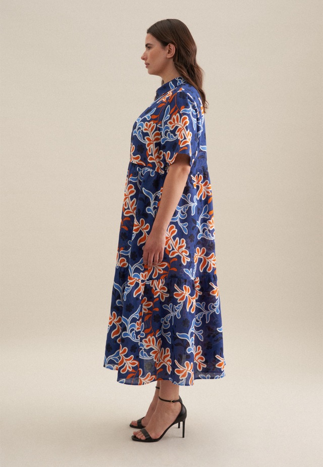 seidensticker Sommerkleid »Schwarze Rose« Kurzarm Kragen Druck