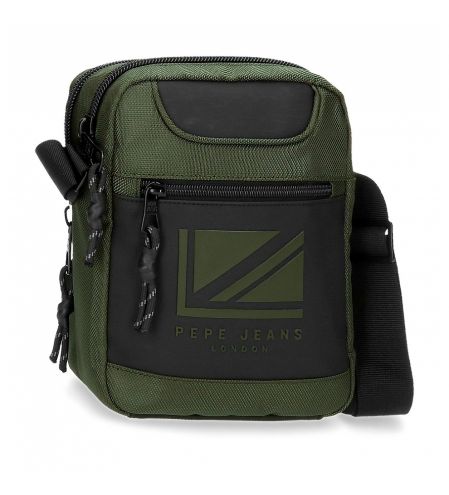 Bolsa de ombro Pepe Jeans Bromley com dois compartimentos, verde