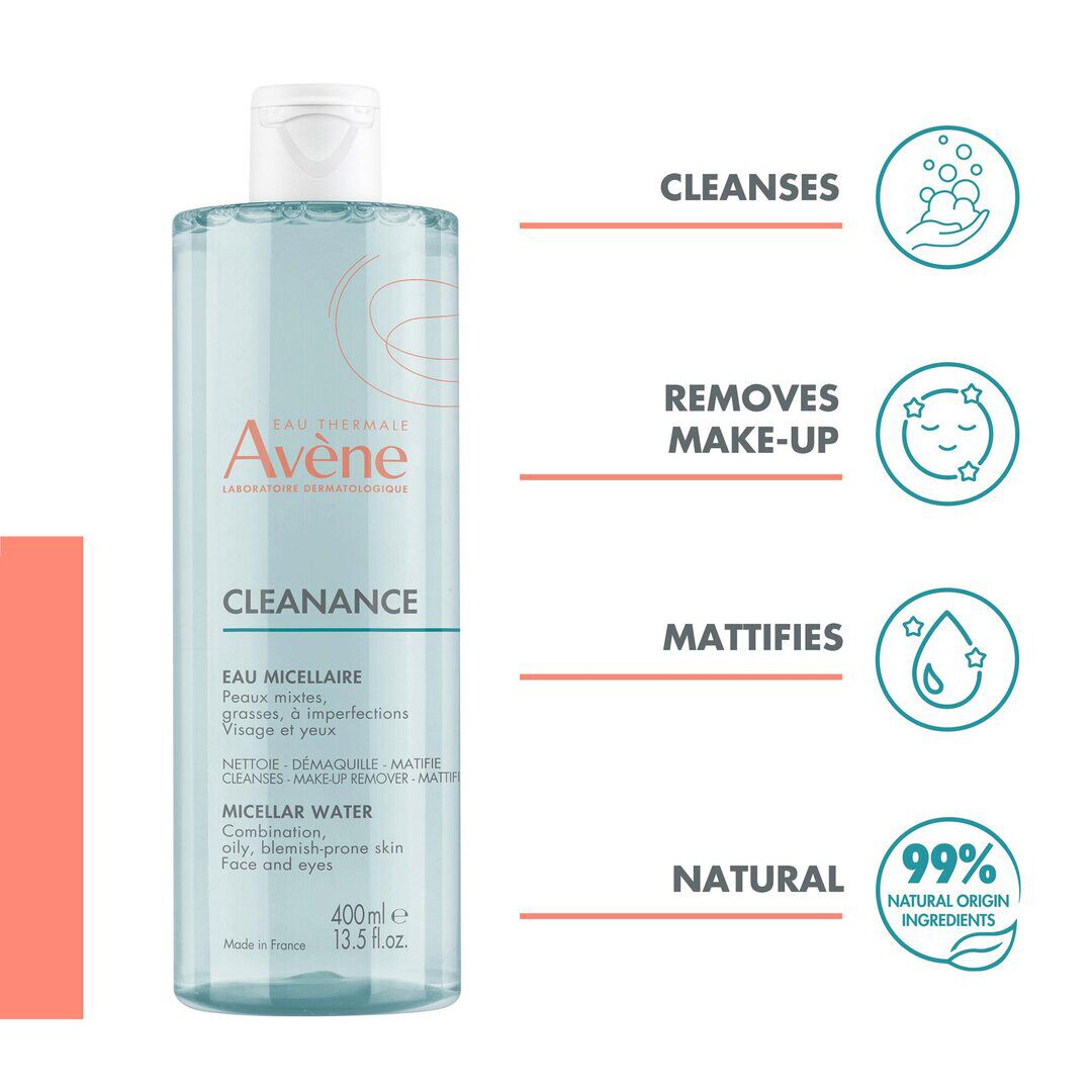 AVENE  Cleanance Água Micelar Pele Oleosa - 400ml