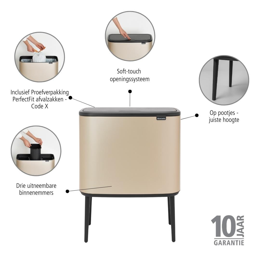 Brabantia Bo Touch Bin Afvalemmer 33 L