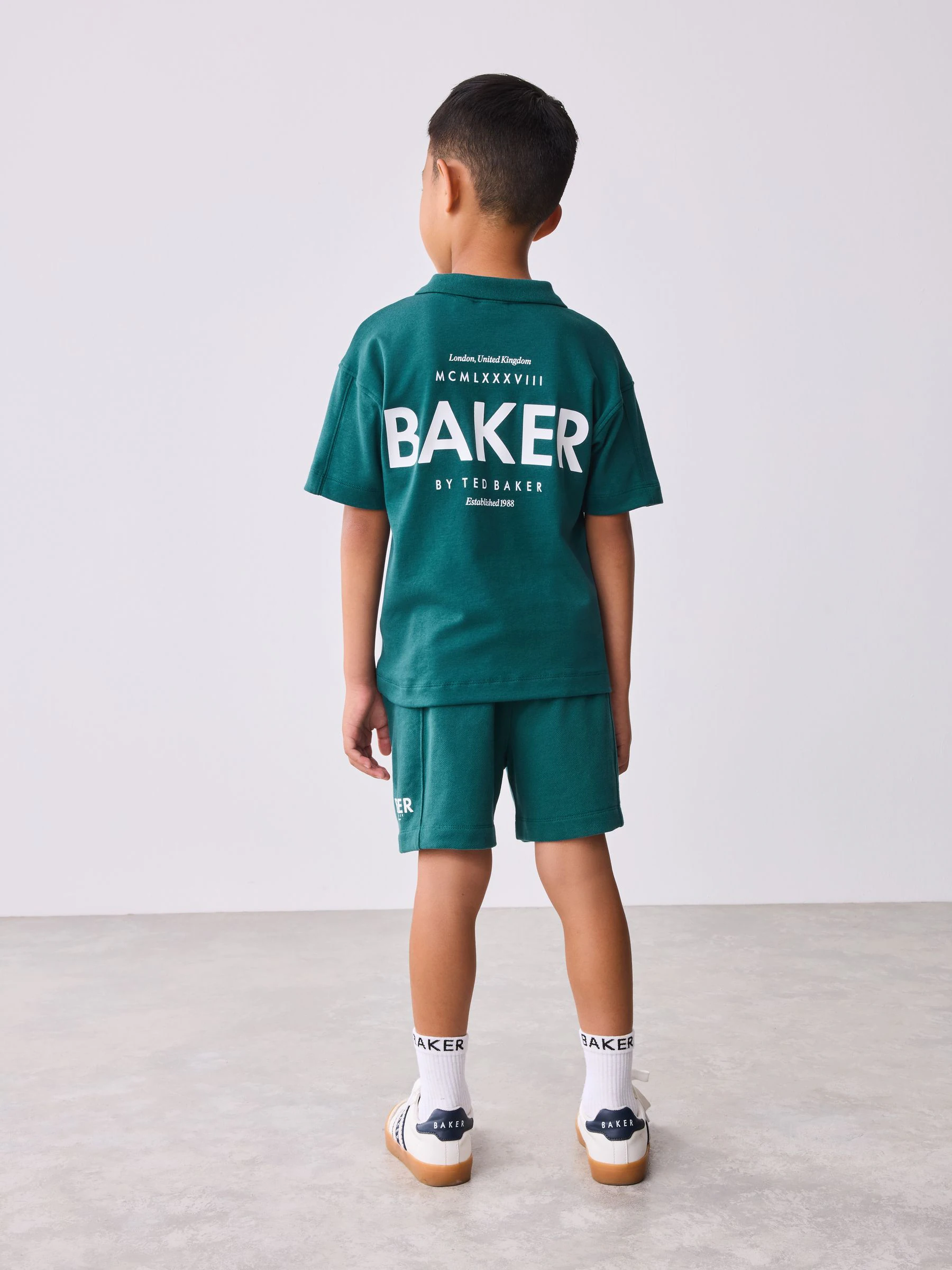 Groen - Baker by Ted Baker Baker by Ted Baker Polo Shirt and Shorts Set