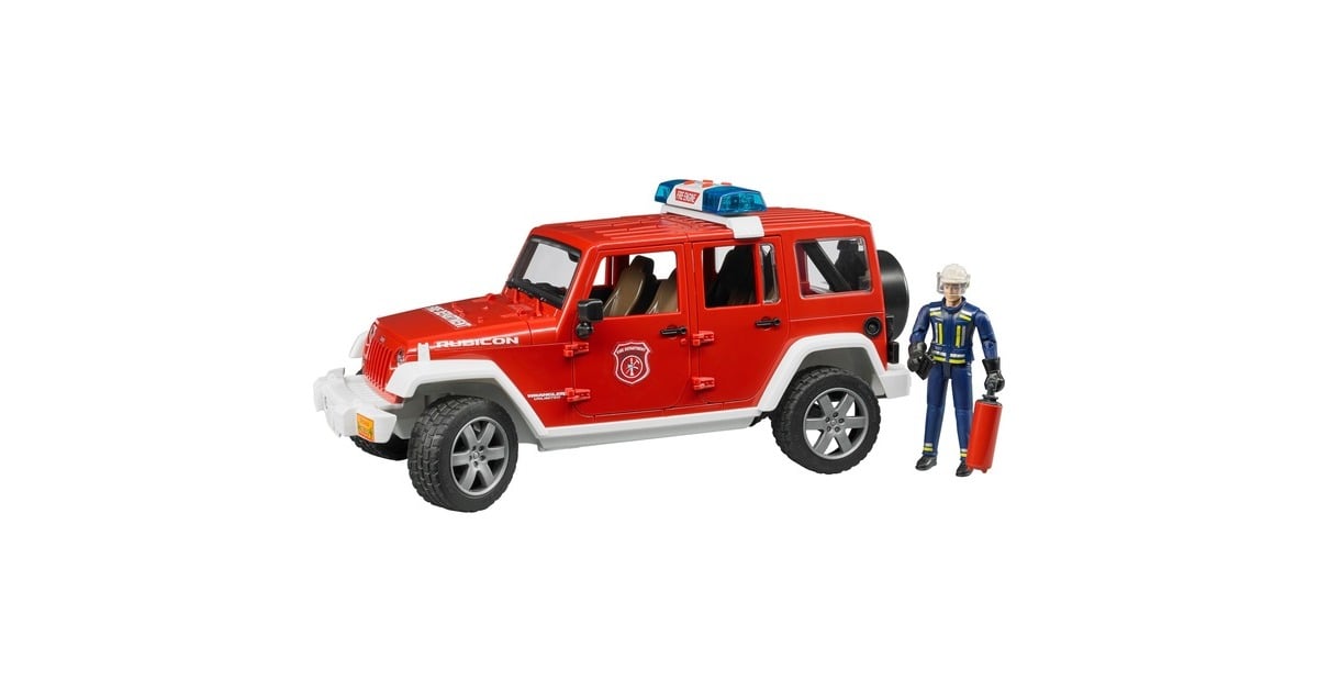 bruderJeep Wrangler Unlimited Rubicon brandweerauto Modelvoertuig  (02528)
