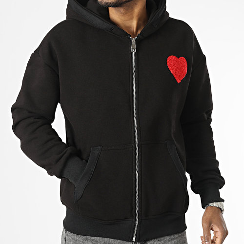 Sweat Zippé Capuche Noir