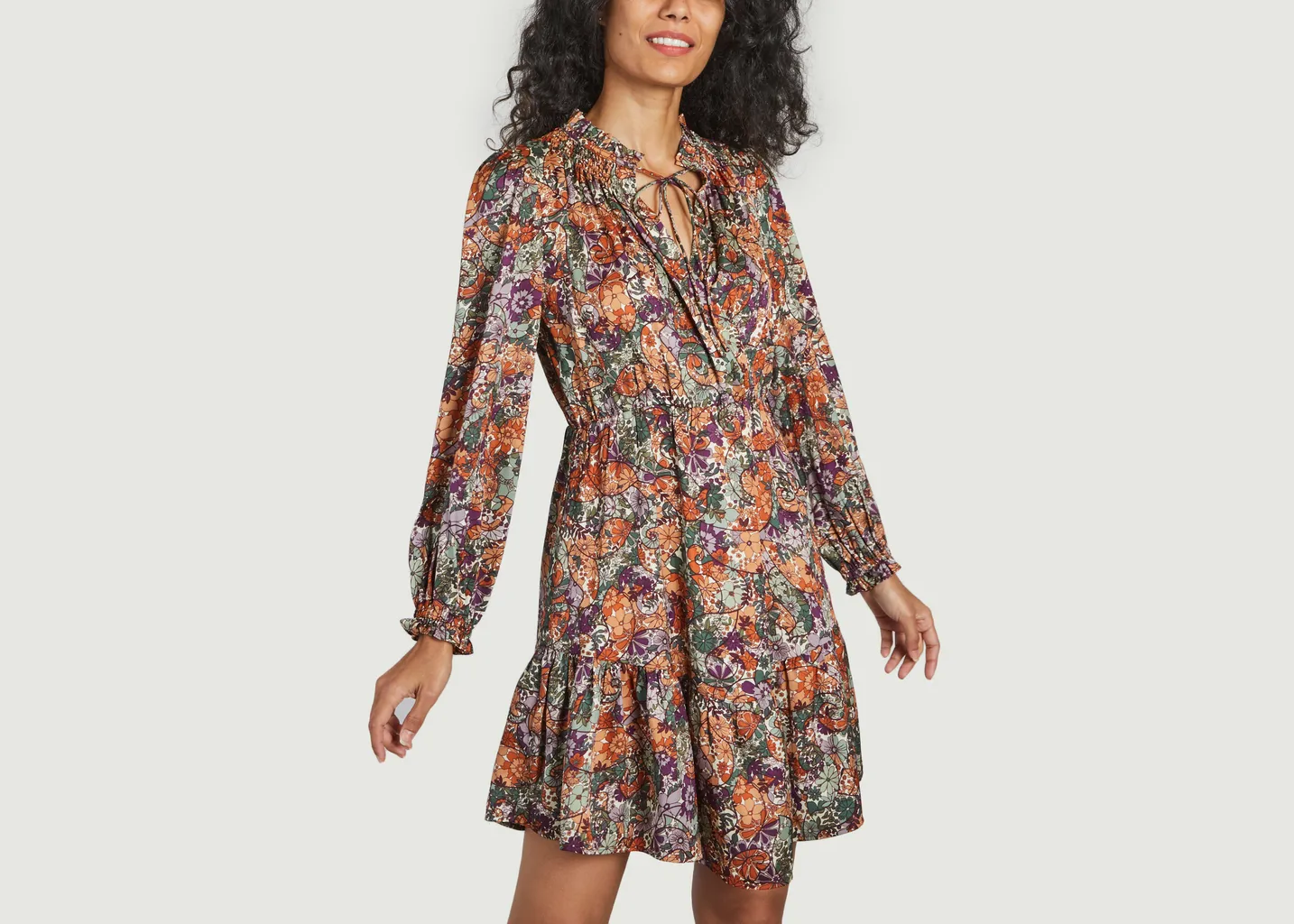 Robe courte motif fleuri Chama Suncoo