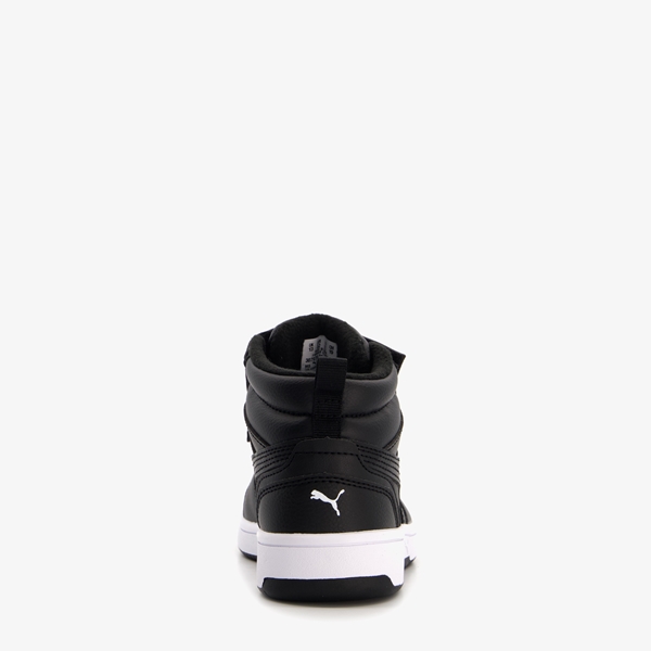 Puma Rebound V6 Mid kinder sneakers zwart