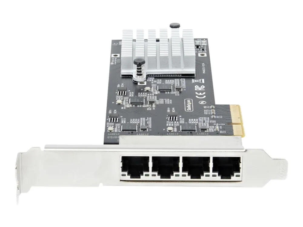 StarTech.com 4-Port 2.5Gbps NBASE-T PCIe Network Card, Intel I225-V Chip, Quad Port Computer Network Card, Multi-Gigabit NIC, PCI Express Server LAN Card, Desktop Ethernet Interface Card, PCI Express 2.0 (PR42GI-NETWORK-CARD) - Netværksadapter - PCIe