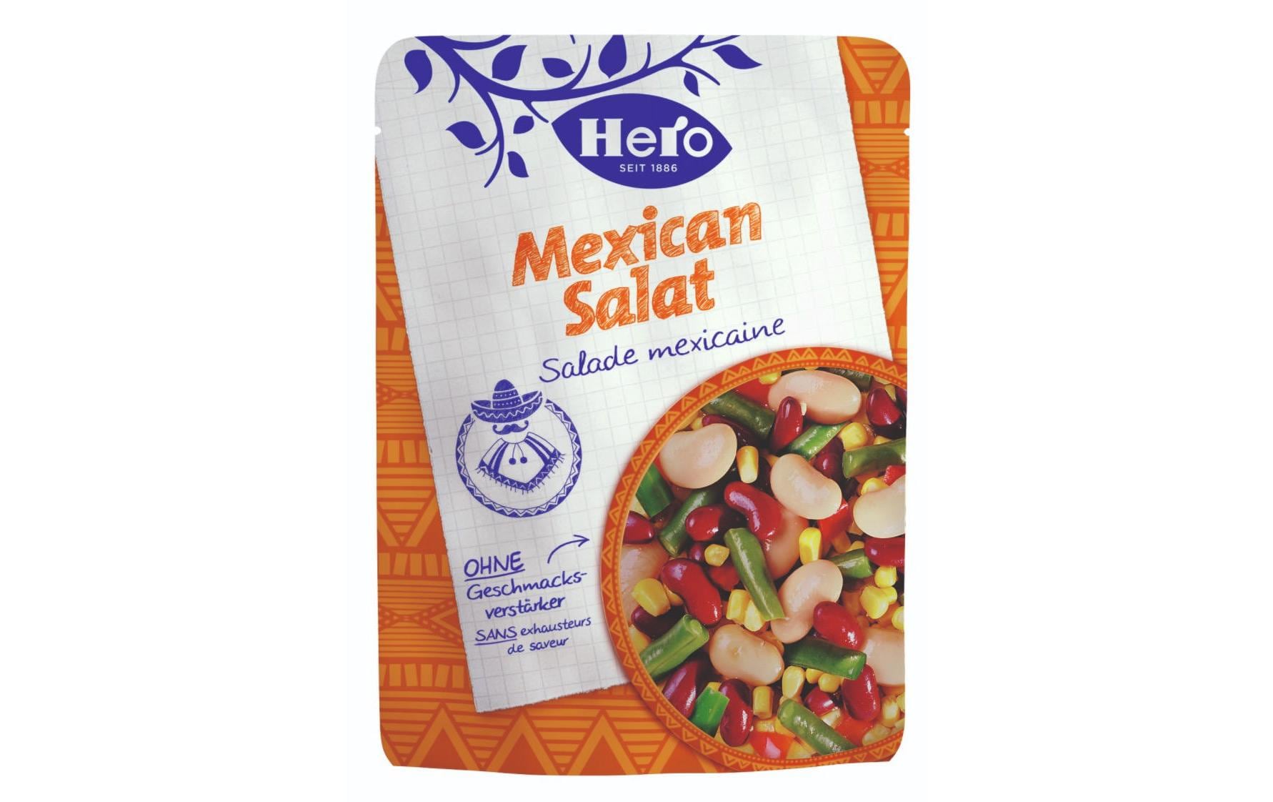 Beutel Mexican Salat 250 gBohnen-Mix aus grünen und roten Bohnen, weissen Soissonbohnen und Süssmais