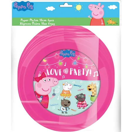 Idena Peppa Wutz Pappteller 6 Stück