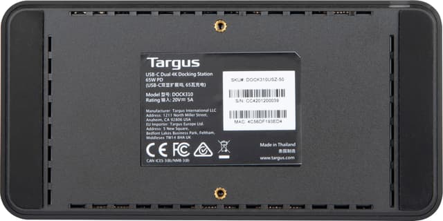 Targus DOCK310 DV4K universel dockingstation