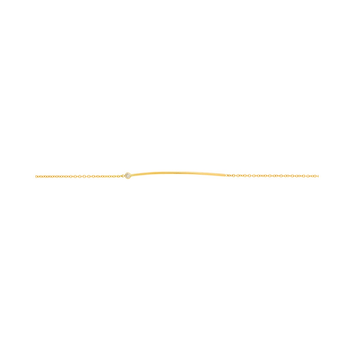 Bracelet Brillaxis barrette or jaune diamant