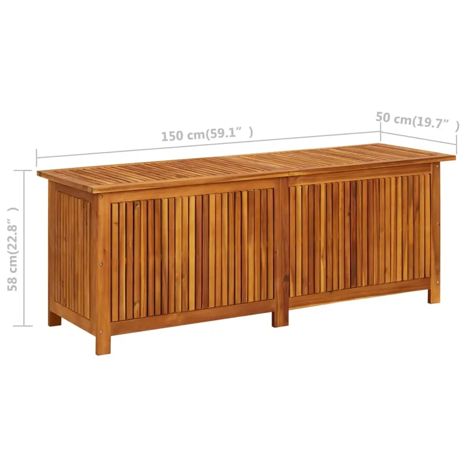 vidaXL - Opslagkist - Bruin - Hout - 150 x 50 x 58 cm
