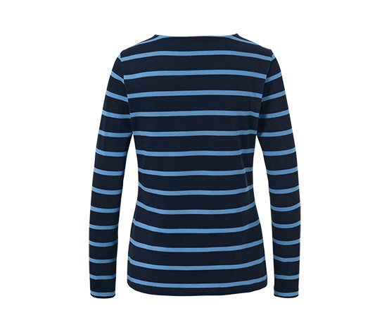 Gestreiftes Langarmshirt, dunkelblau