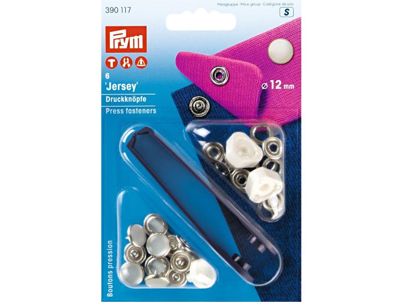 Prym Druckknöpfe Jersey Kappe 12 mm, 6 Stück Druckknöpfe Jersey mit leichter Schlusskraft