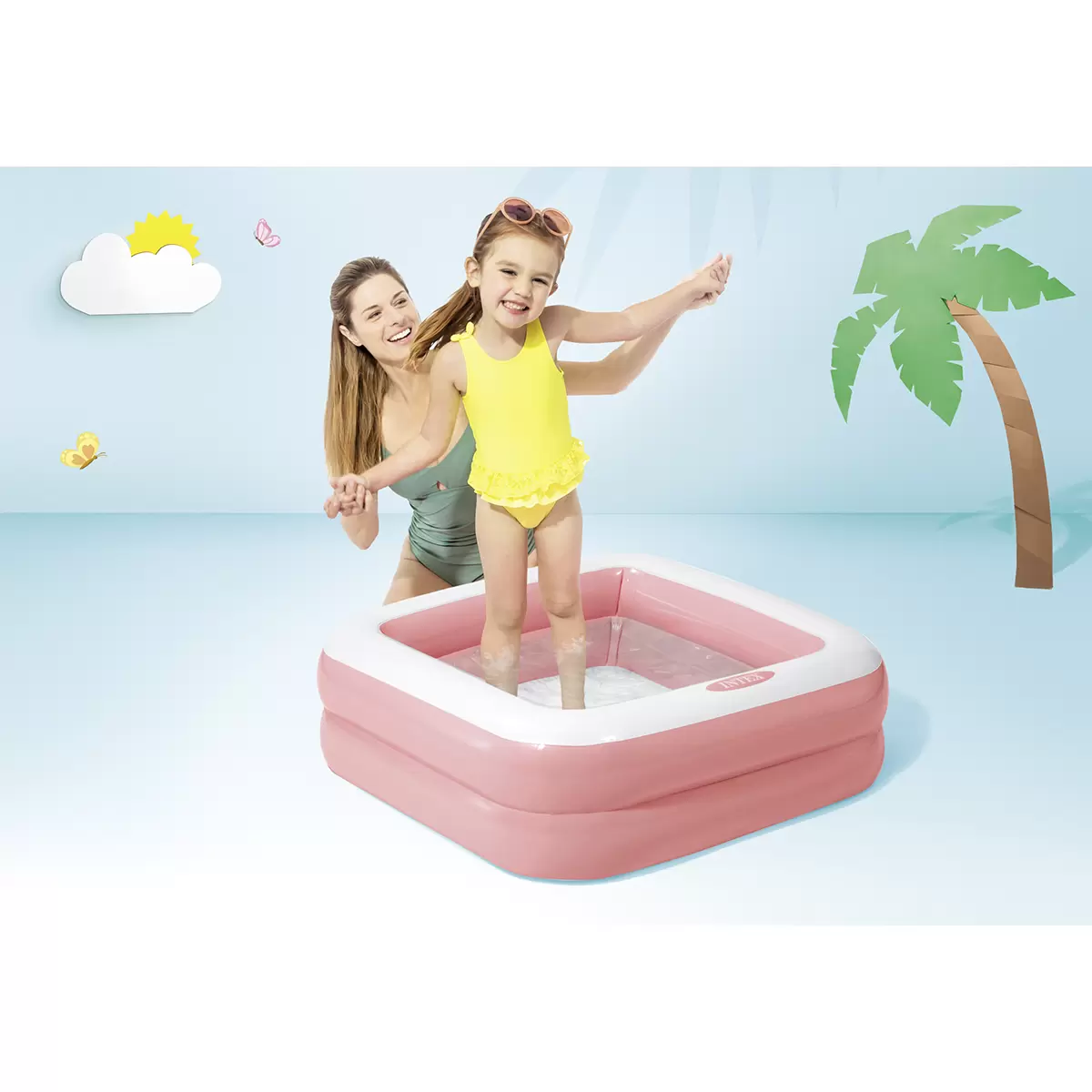 Pool Intex blau,pink