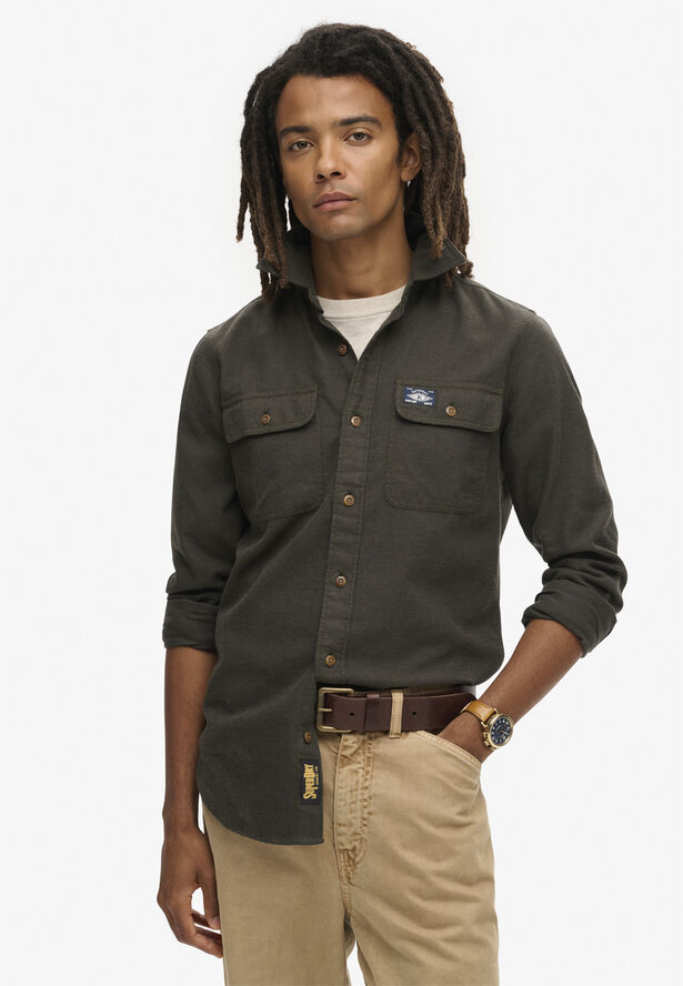 Superdry FLANNEL WORKWEAR SHIRT Chive green