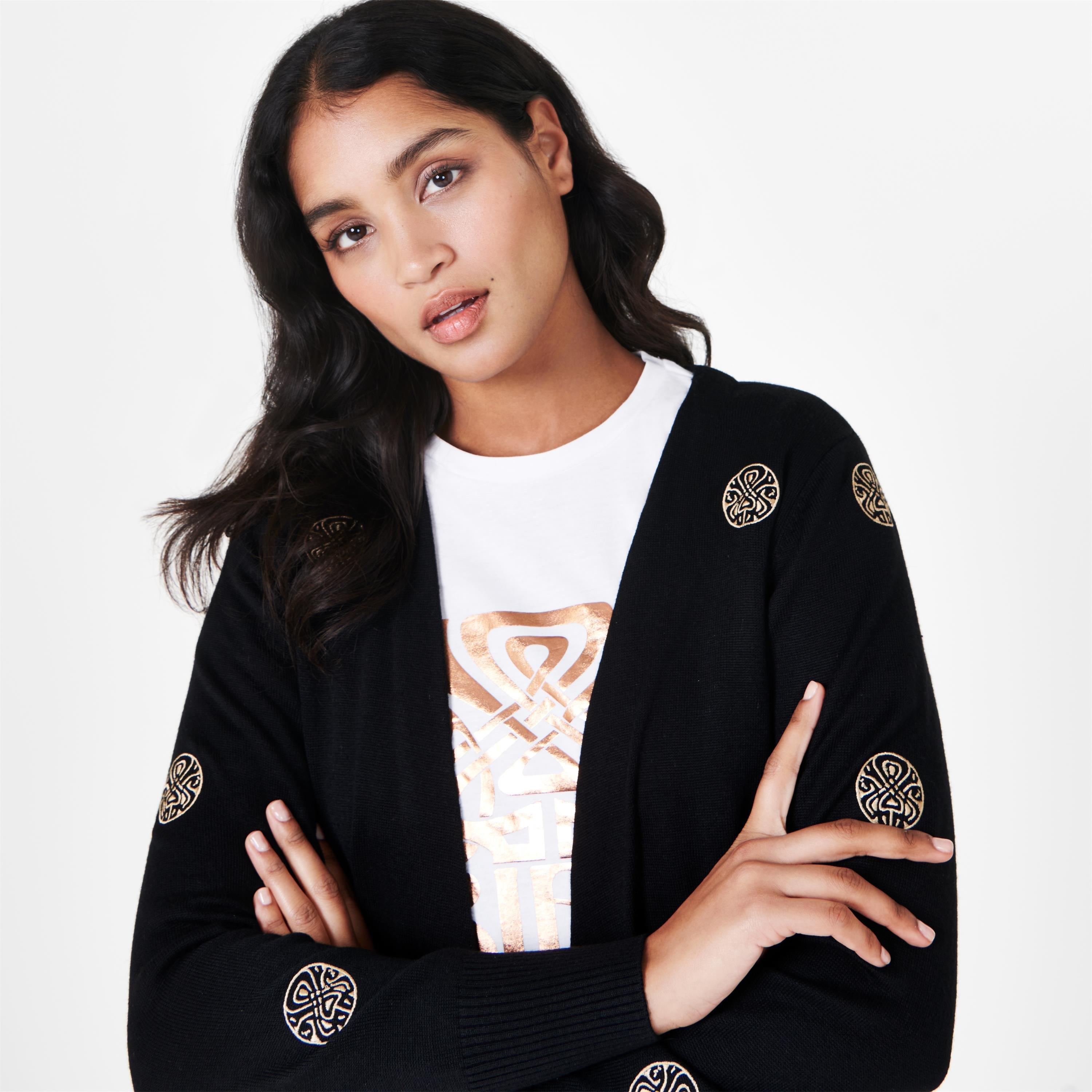 Biba Logo Embroidered Cardigan